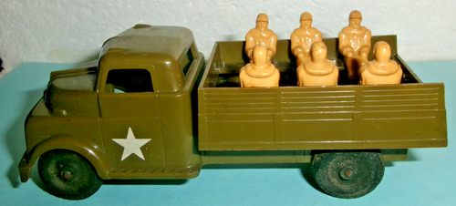 Vintage PYRO 5" ARMY TROOP TRANSPORT TRUCK with rubber wheels #2 - Picture 4 of 12