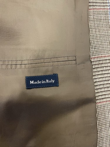 Polo by Ralph Lauren Houndstooth Ticket Pocket Jacket Size 46 R Made in Italy - Picture 7 of 9