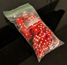 Sharp Shooters Dice Board Game Replacement Parts - 31 Red Dice 1 Black Dice