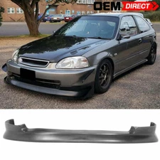 Fits 96-98 Honda Civic CS Style Front Bumper Lip Spoiler Unpainted - PU
