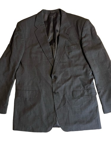 Versini Jacket Men's Suit Coat Size XL 46 100% Wool Gray See Pics For Measures - Picture 1 of 23