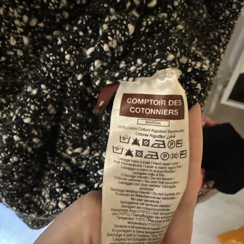 comptoir des cotonniers Black And White Speckle Knitted Jumper Size m - Picture 7 of 8