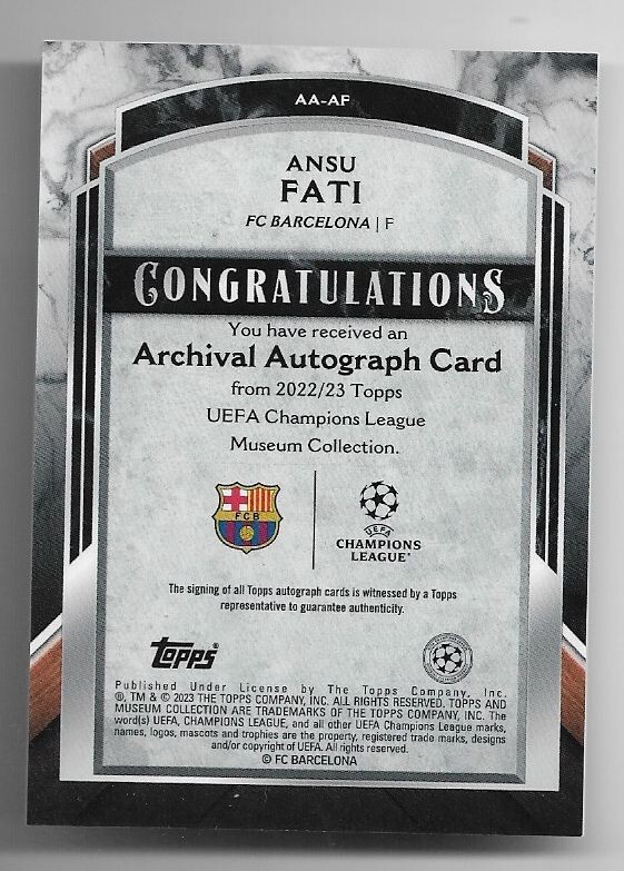 Topps Museum Collection アンスファティ 直筆サインカード Amazon.co.jp: イチロー直筆サインカード2022 Topps Five Star