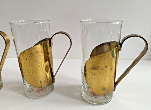 Set MCM/4 Occhiali Danesi Hot Toddy Manico Ottone Danimarca Scanmalay Vintage - Foto 7 di 11