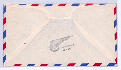 JAPAN Air Mail Cover PAN-AM CLIPPER FIRST FLIGHT GB London Tokyo 1947 XW20 - Picture 4 of 12