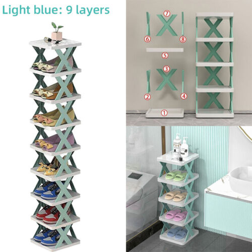 9 Ebenen Schuhregal Aufbewahrung Organizer Klein Schuhregal Schmal Zum Selbermachen Verstellbar Schuhregal - Bild 32 von 34