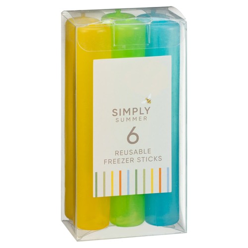 6 Stück Simply Summer wiederverwendbare Gefrierstäbchen perfekt für Partys - blau - Bild 6 von 7