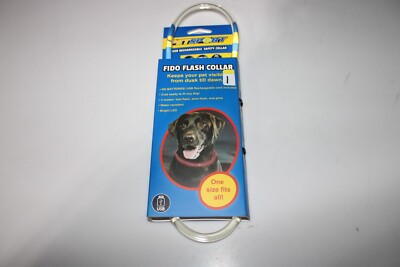Petsport rechargeable Fido Flash Led Safety Collar,No 90125-NIB.Ships FREE