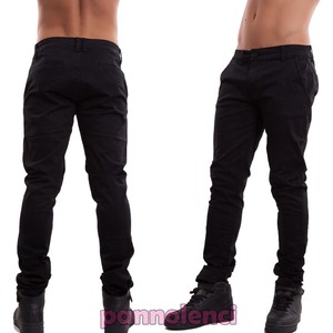 Pantaloni uomo jeans denim CHINO slim tasconi casual aderenti nuovi E5660