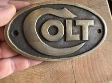 Colt Rifles Brass Plaque Sign Cowboy Wyatt Earp Gun Collector Deadwood USA GIFT