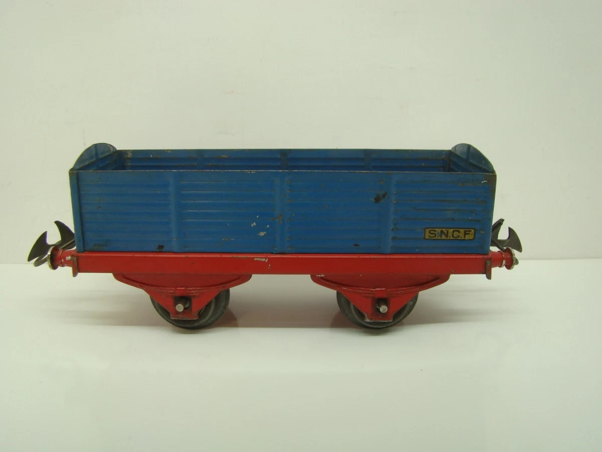 JOUET ANCIEN 2 VOITURES PULLMAN - TRAIN HORNBY MECANO - 13cm - FRANCE