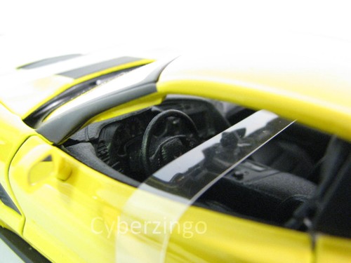 2015 Chevy Corvette Z06 Maisto Maßstab 1:24 Druckguss Modellauto gelb NEU IN BOX - Bild 8 von 12