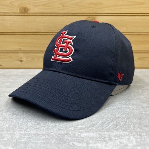 St. Louis CARDINALS Mütze Kugelkappe verstellbar DRUCKKNOPFLASCHE blau 3D bestickt Logo