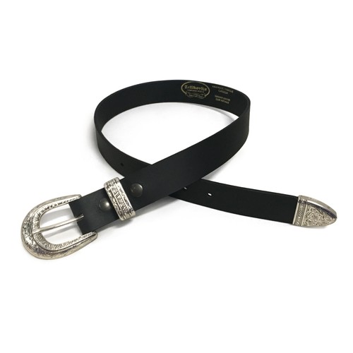 Cinturones de cuero de búfalo estilo suroeste de 1,25" (32 mm) - negros talla 26 - 60 - Imagen 2 de 41