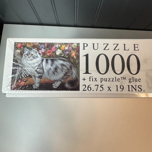 Country Cats Collection Tulip Cat 1995 Vintage Fink & Company Puzzle 1000 Pieces - Picture 3 of 7