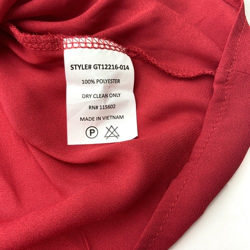 Neu Gibson Latimer Damen kleines Shirt rote Bluse Langarm Oberteil Urlaub $ 68 neu mit Etikett - Bild 5 von 9