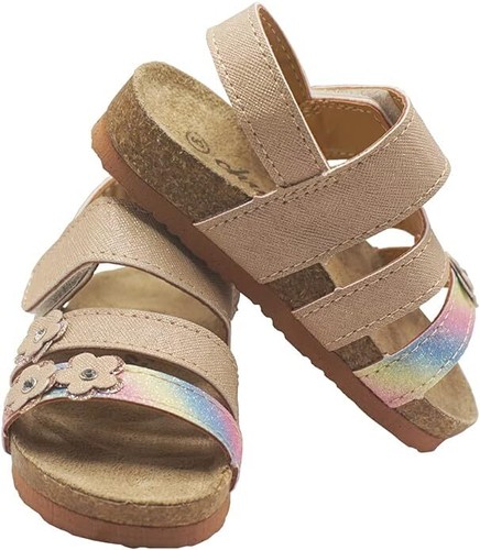 Girls’ Sandals Toddler Kids Children's Summer Flats Cute Open Toe Cork Shoes - Picture 23 of 43