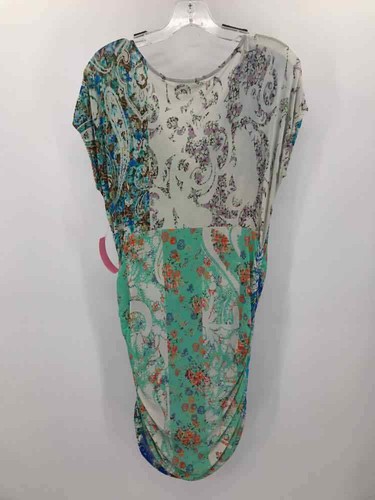 Pre-Owned Etro Blue Size 46 Floral Knee Length Short Sleeve Dress - Picture 2 of 3