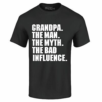Grandpa The Man The Myth The Bad Influence Sarcastic Gift T-Shirt Grandpa The Man The Myth The Bad Influence Sarcastic Gift T-Shirt
