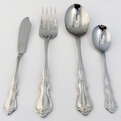 DISCRETION by Wallace 4 Piece Serving Set Stainless 18/8 NEW NEVER USED - Picture 1 of 2