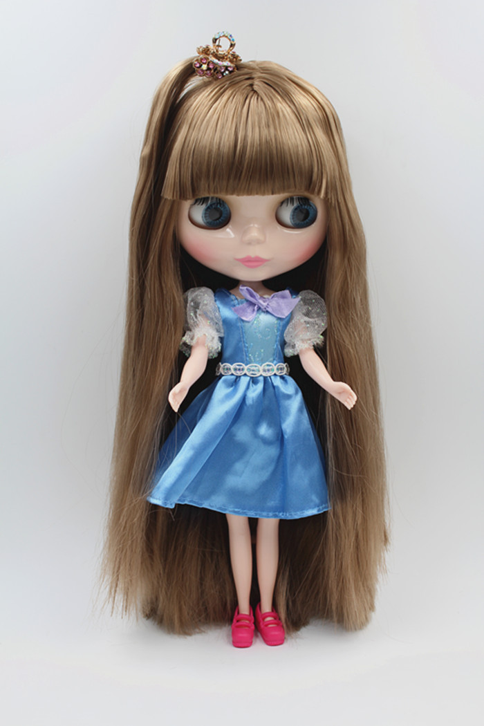 12 Neo Blythe Doll de fábrica Desnuda Muñeca Lino Largo Cabello Lacio Con Bang 12 Neo Blythe Doll de fábrica Desnuda Muñeca Lino Largo Cabello Lacio Con Bang
