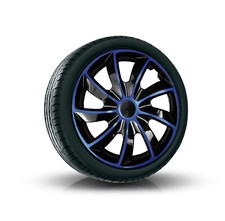 Z458753 Radkappen Radzierblenden SATZ (4Stück) 17 Zoll blau/schwarz QUAD