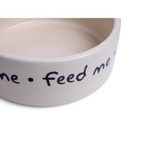 Large Dog Bowl Durable And Heavy Ceramic Feed Me 20cm - Picture 4 of 5