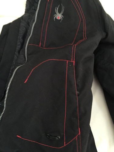 SPYDER Black Sport Winter Ski/Snowboard Jacket Kids 18 Waterproof/Breathable - Picture 12 of 12