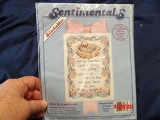 DIMENSIONS Give Us Awareness COUNTED CROSS STITCH KIT Bird in Nest Sentimentals 