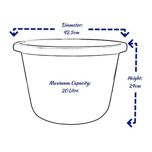 Waschschüssel extra groß Kunststoffbecken Haustier Badewanne Aufbewahrungswanne Eimer 20L-50L - Bild 10 von 18