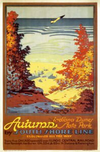16x24 Outward Bound by South Shore Line 1920s Vintage Railroad Poster