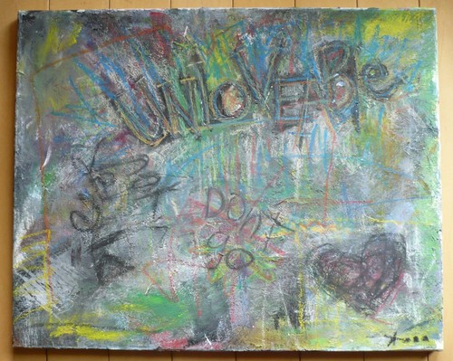 MODERN EXPRESSIONIST ABSTRACT ABSTRACTION OIL PAINTING, OLD VINTAGE & LISTED ART - Picture 3 of 13