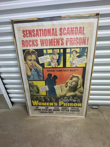 SENSATIONELLER SKANDAL ROCKT FRAUENGEFÄNGNIS! Original Vinyl Film Banner 30x44"