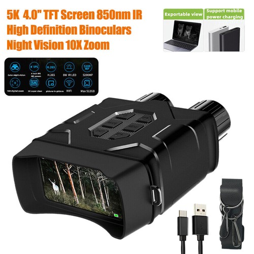 10X Digital Zoom IR Night Vision Binocular Goggles 4K/5K infrared Hunting Camera - Picture 5 of 19