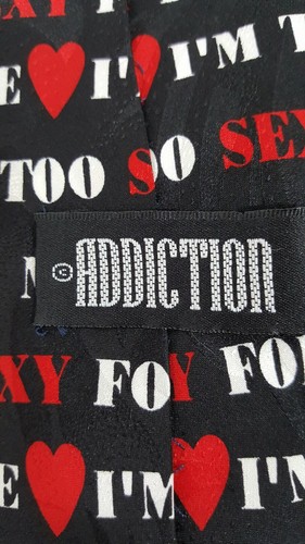 Addiction Mens Neck Tie I'm To Sexy For This Tie Designer Novelty Suit Silk - Imagen 5 de 13