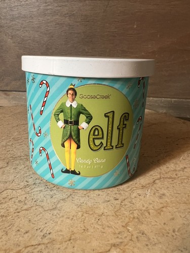 Goose Creek Elf Candy Cane 14.5 oz 3 Wick Jar Candle SMELLS AMAZING WILL FERRELL - Picture 2 of 7