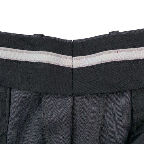 Costume sur mesure 42 S Holland & Sherry gris anthracite ton à chevrons fabriqué aux États-Unis - Photo 16 sur 21