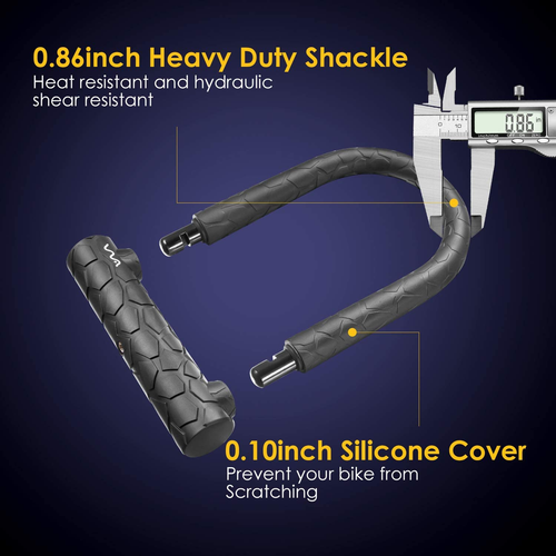 Bike Lock,20Mm Heavy Duty Combination Bicycle U Lock Shackle 4Ft Length Security - Picture 2 of 12