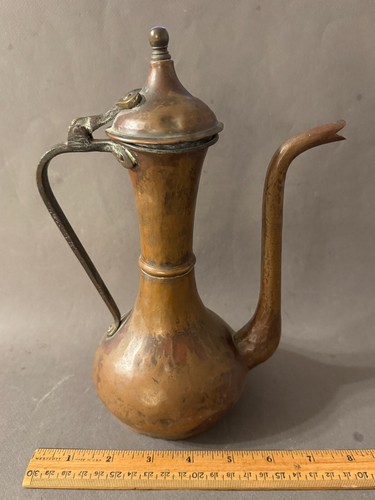 IMPERIAL RUSSIAN EMPIRE PRE REVOLUTION HALLMARKED HAMMERED COFFEE POT TEAPOT VTG - Picture 1 of 11