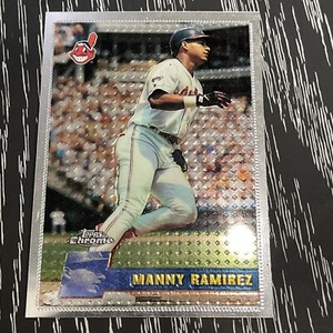 1996 TOPPS CHROME MANNY RAMIREZ #161 Cleveland Indians Card