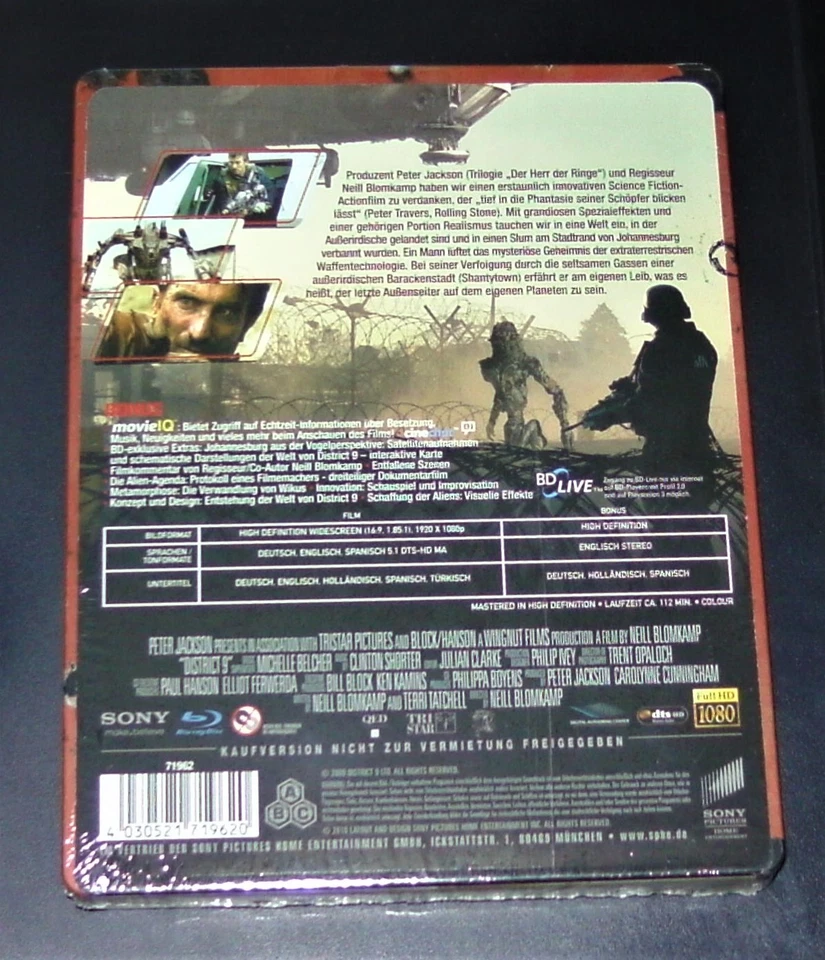 District 9 Limited steelbook Edition blu ray Faster Shipping Nip - Image 2 of 4