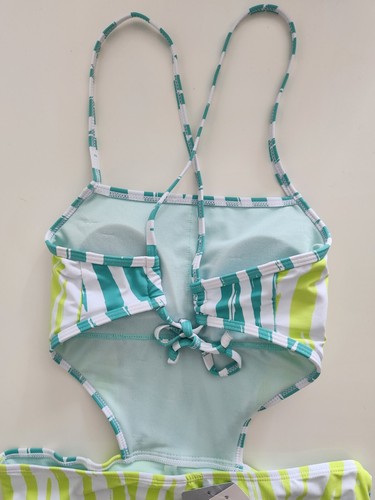 Girls ~Beach Lingo~ One Piece Bathingsuit Swimsuit Strappy Back Size 14 ~NEW - Picture 5 of 12