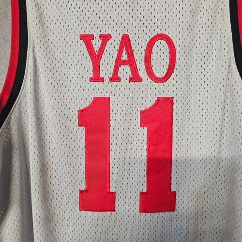 Vintage Nike Rewind Houston Rockets Yao Ming 11 Gray Swingman Jersey Mens 2XL - Picture 8 of 8