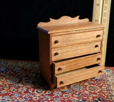 1 12 Dollhouse Miniature Beautiful Hand Made Wood Dresser W 4