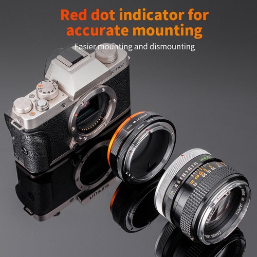 K&F Concept Adapter Pro for Canon FD Lens to Fujifilm Fuji X Camera Xpro1 X-A1 - Picture 9 of 12