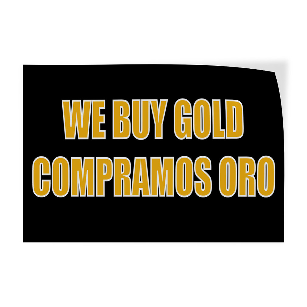 Pegatinas de calcomanías que compramos oro compramos oro una tienda de vinilo letrero negocio