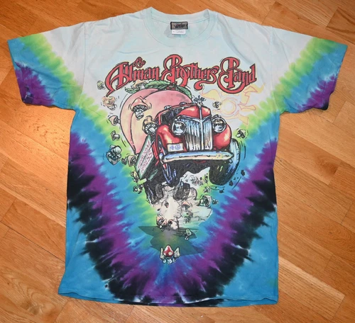 ALLMAN BROTHERS BAND concert Tour tie-dye 1990s vintage concert t-shirt, vintage, single stitch, B+ condition