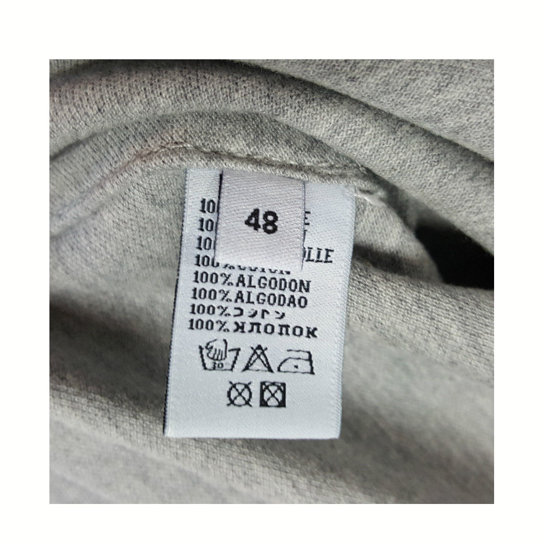 DELLA CIANA polo uomo mezza manica grigio con collo jeans 100% cotone - Foto 4 di 4
