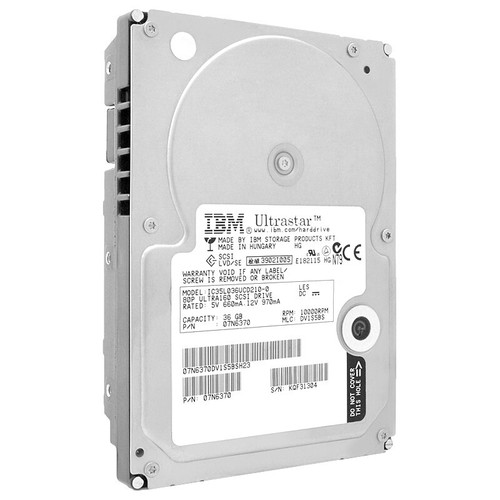 Festplatte IBM IC35L036UCD210-0 36Gb 10000Rpm SCSI 80PIN 07N6370 3.5'' Zoll - Bild 2 von 5