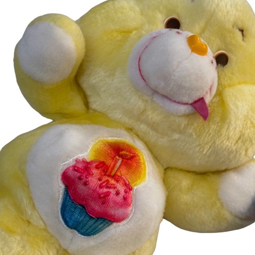 Vintage 1983 Kenner Birthday Care Bear Plush Yellow 13” With Tag - Made in Korea - Picture 9 of 12
